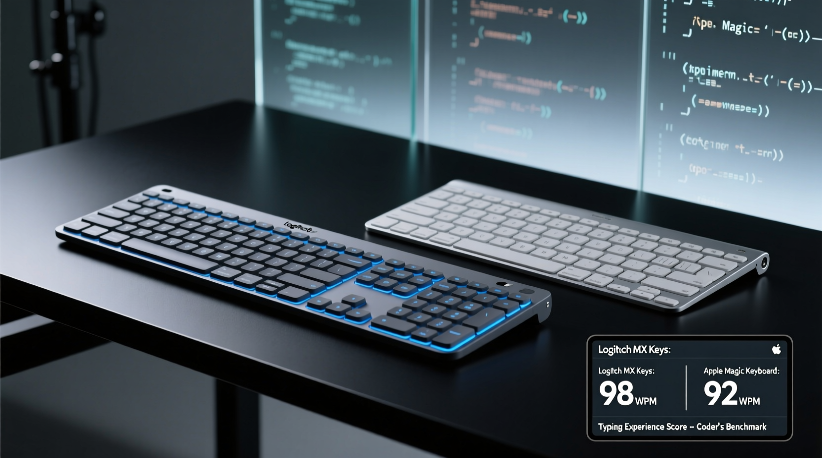 logitech mx keys vs apple magic keyboard best typing experience for coders