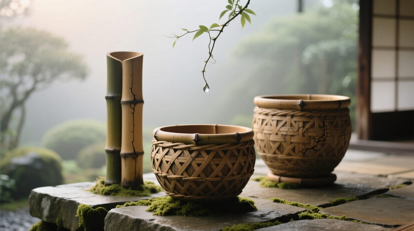 large bamboo pots