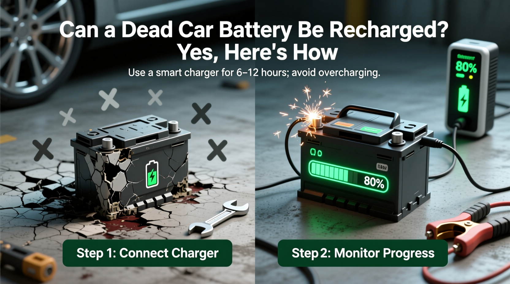 can a dead car battery be recharged