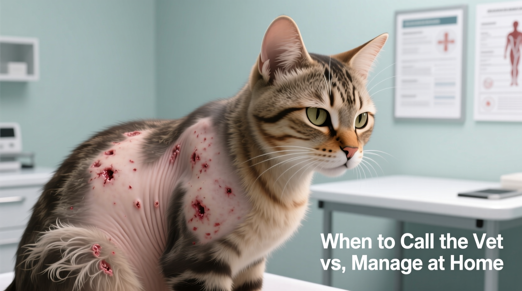 cat overgrooming bald patches when to call the vet versus manage at home