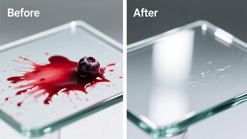 How to Remove Berry Juice from Glass Surfaces Safely