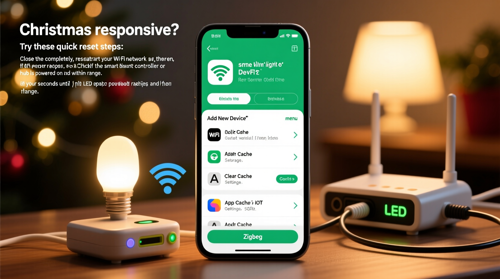 why is my smart christmas light app not responding quick reset steps