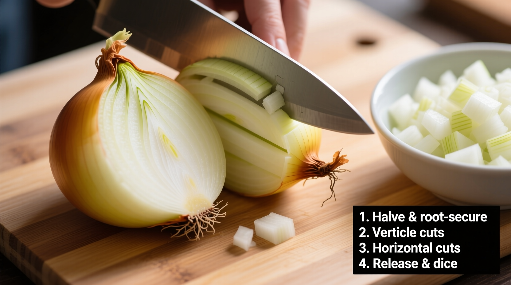 how to properly chop an onion step by step