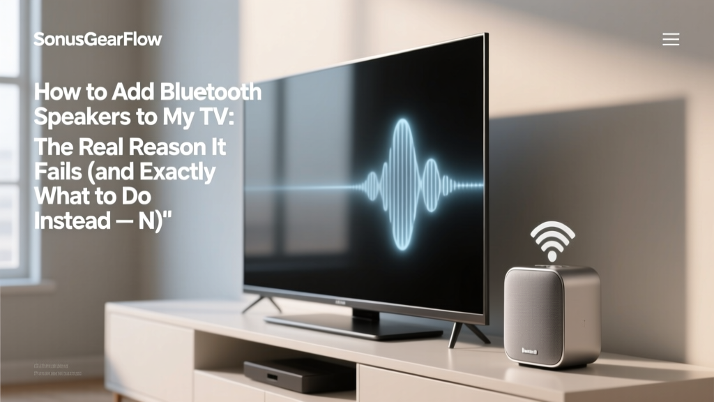 Bluetooth Speakers for TV: Fix the Signal Flow Mistake