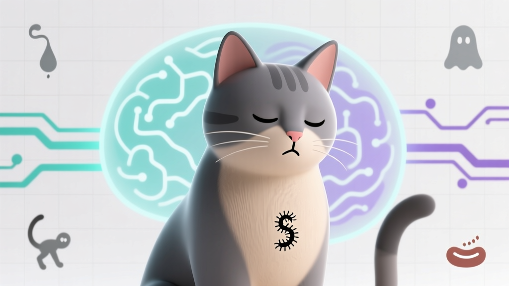 Does a Giardia infection in a cat cause behavior changes?...