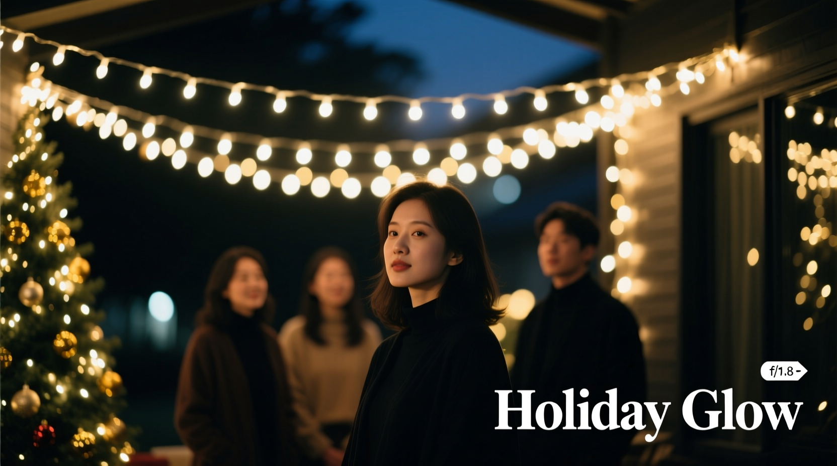 how to use christmas lights as a photo backdrop without overexposure