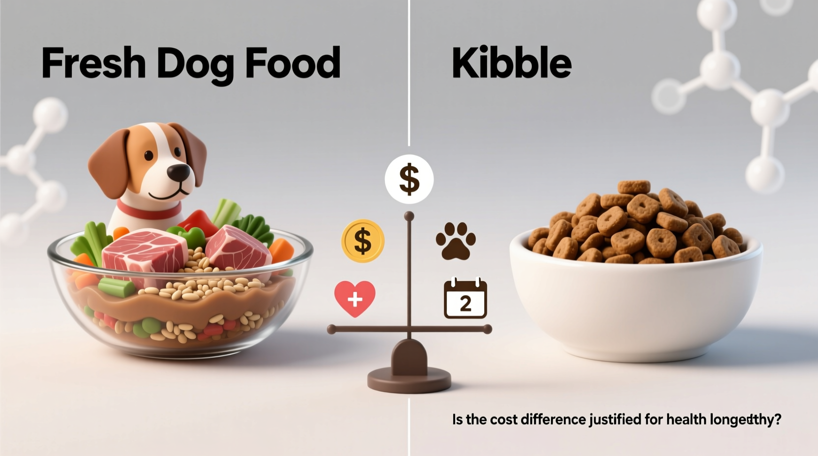 fresh dog food vs kibble is the cost difference justified for health longevity
