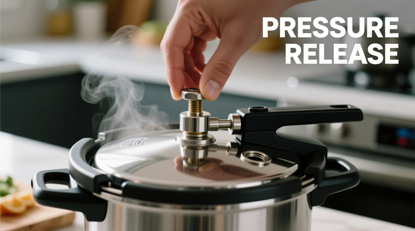 Pressure cooker safety demonstration step