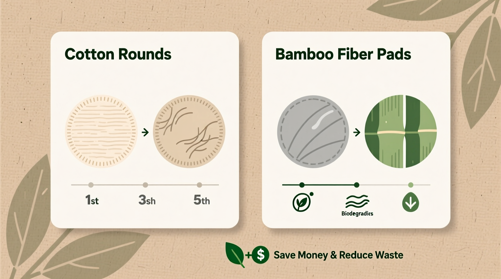 compostable cotton vs bamboo pads which lasts longer