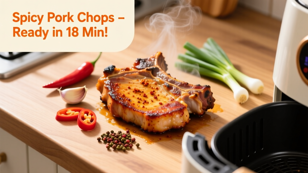 Spicy Pork Chops in Air Fryer: Crispy, Juicy in 18 Min
