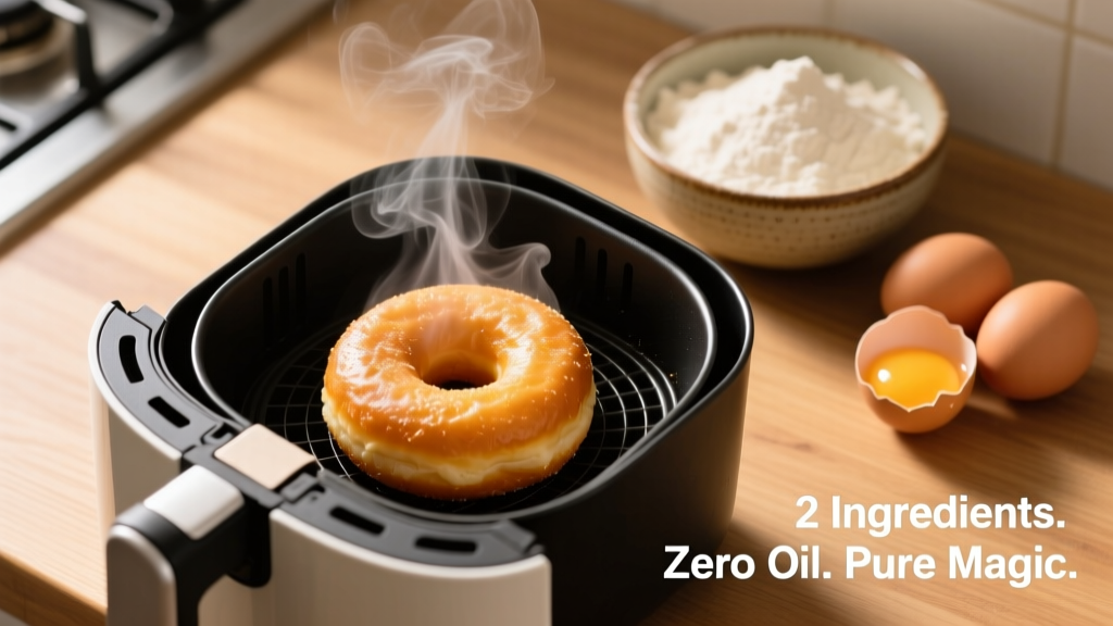 2-Ingredient Air Fryer Donuts: Crispy, Fluffy & Oil-Free