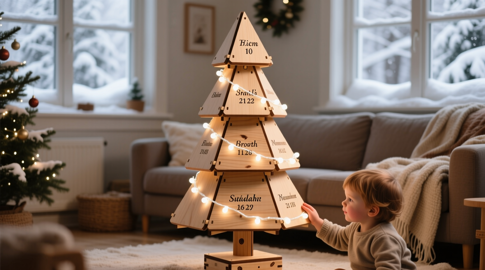 how to build a modular christmas tree that grows taller each year as kids age