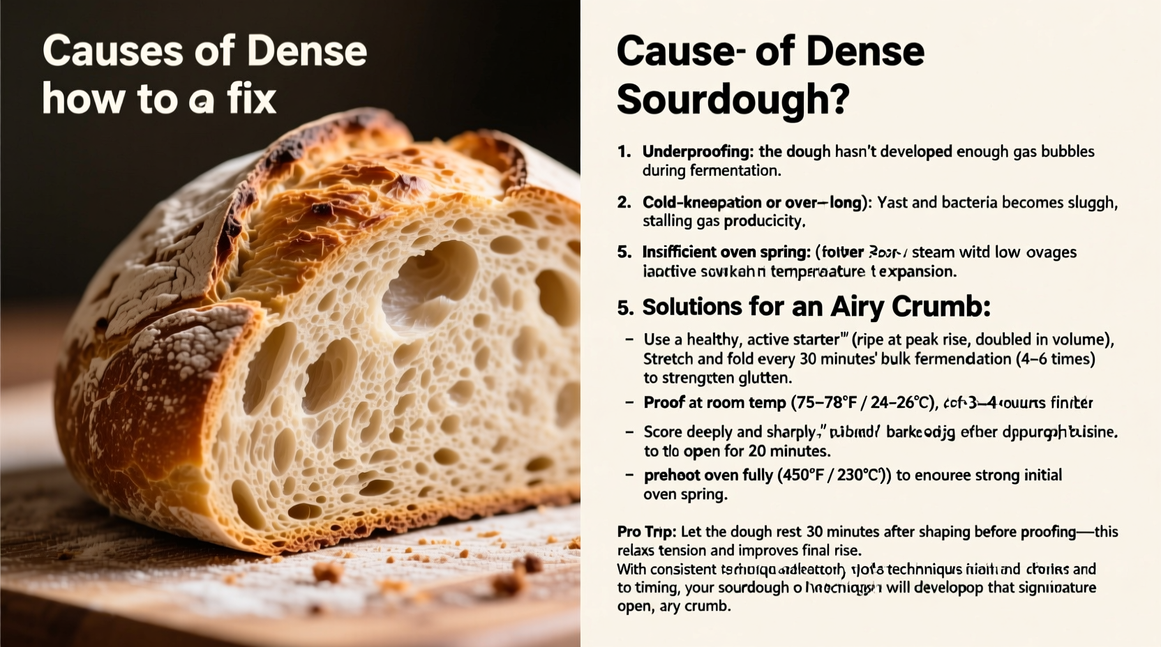 why is my sourdough bread dense every time and how to get that airy crumb