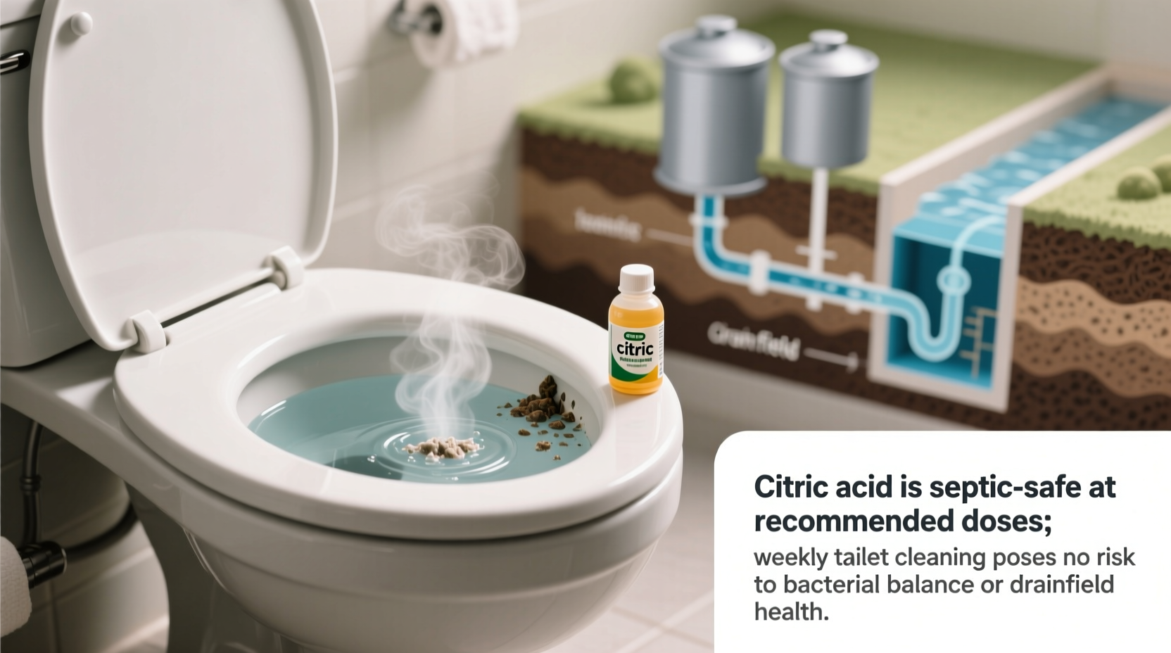 citric acid and septic systems safe weekly use