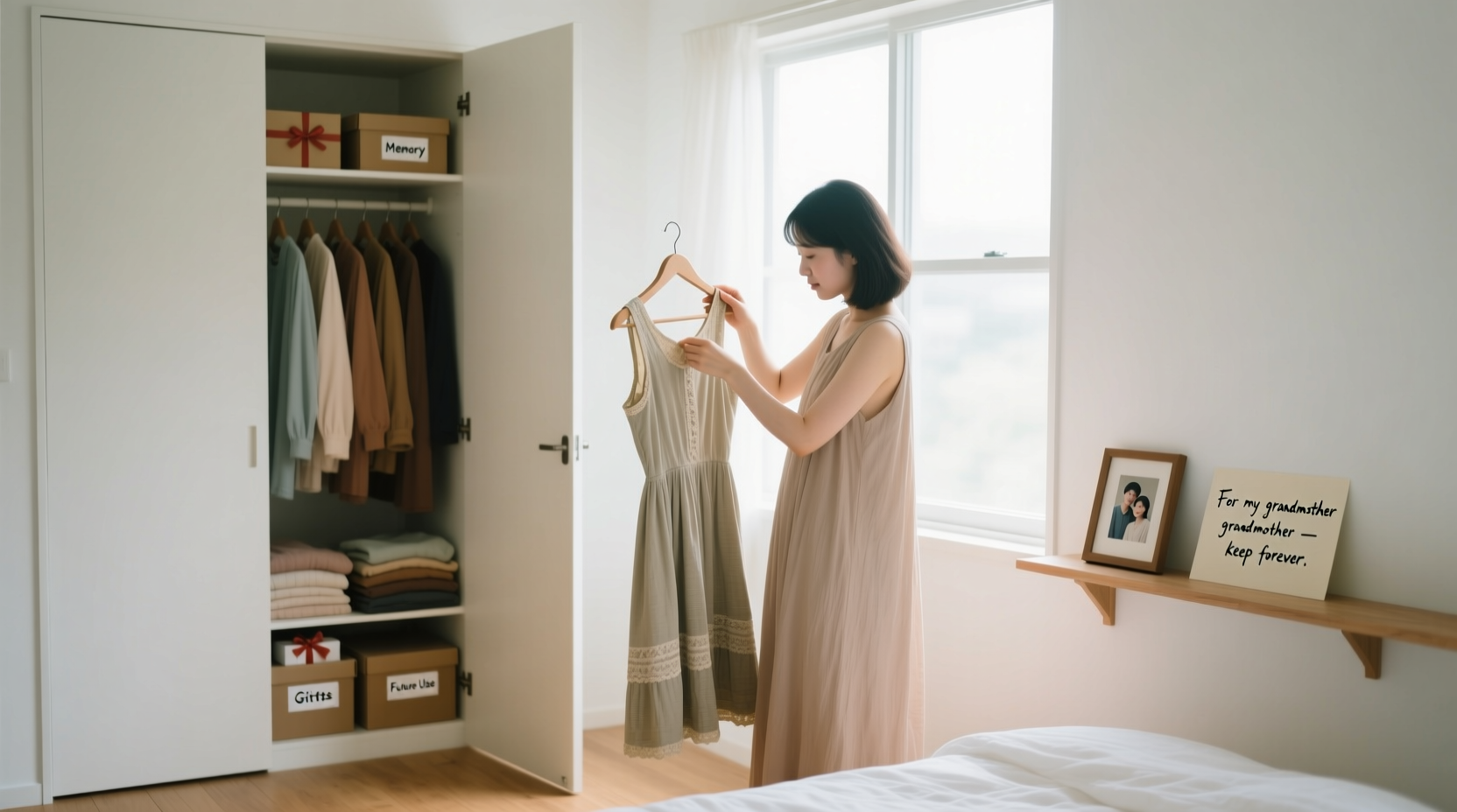 how to declutter a closet when you have an emotional attachment to clothes