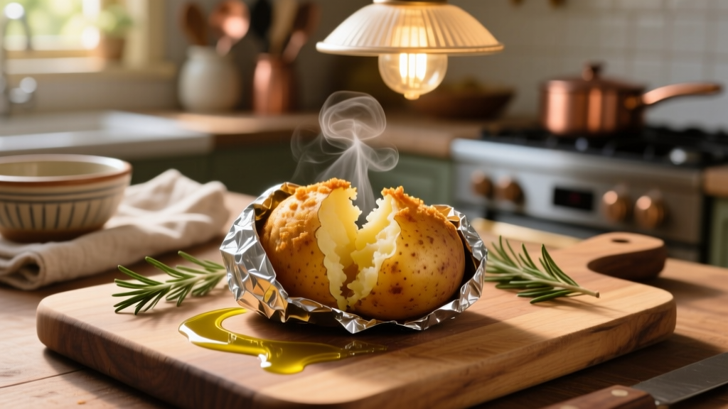Air Fryer Baked Potatoes with Foil: Crispy & Fluffy
