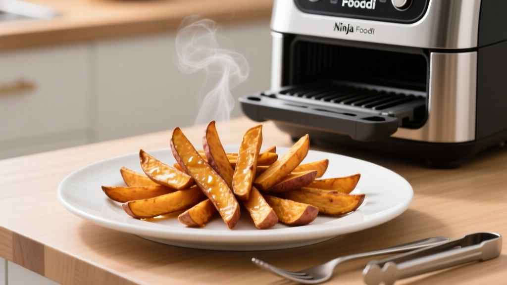 Perfect Sweet Potato Fries on Ninja Foodi Grill