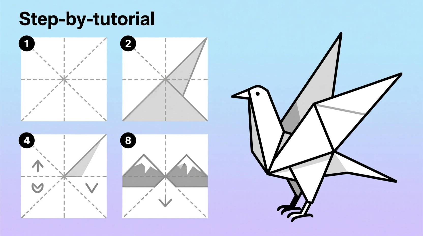 how to make a bird origami
