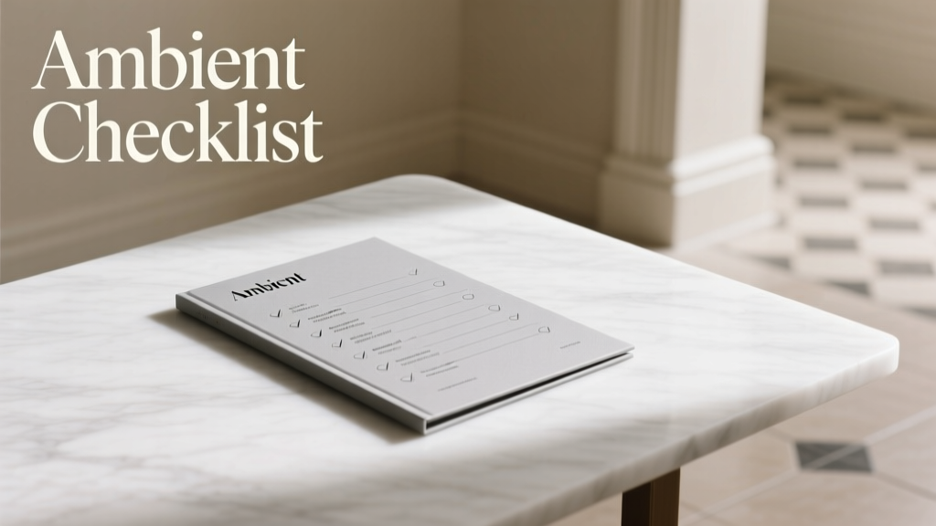The Ambient Checklist: A Practical, Science-Backed Framework for Optimizing Indoor Environmental Quality