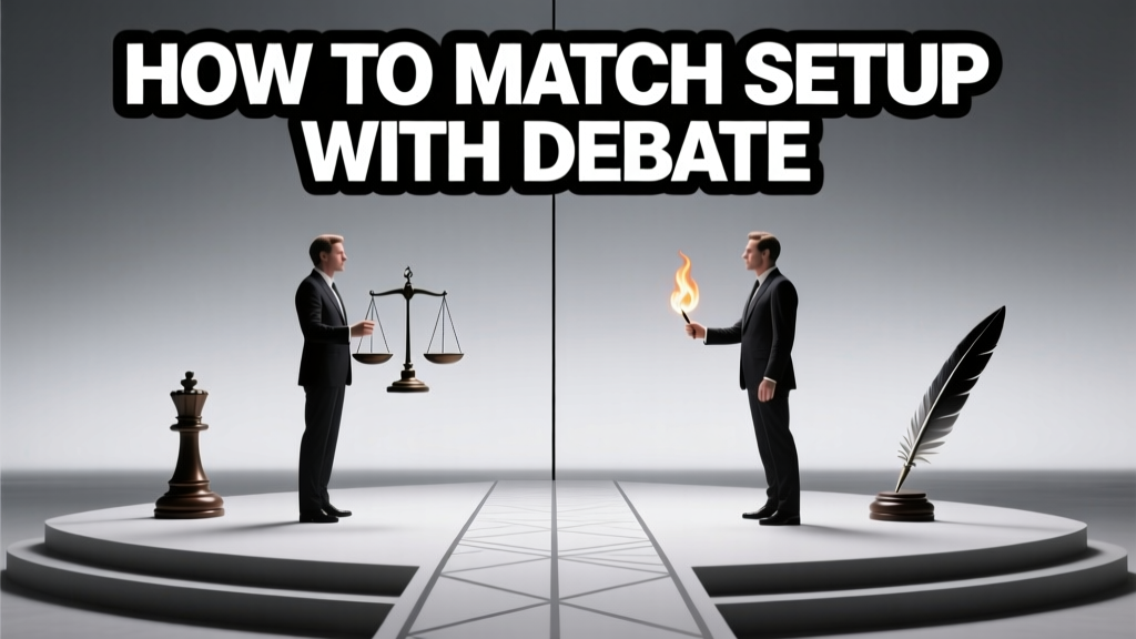 How To Match Setup With Debate: Aligning Physical Infrastructure, Tech Stack, and Facilitation Strategy for High-Stakes Competitive Discourse