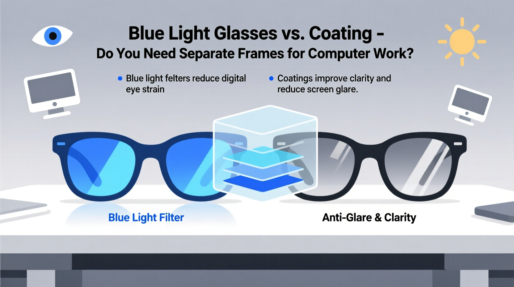blue light glasses vs coating do you really need separate frames for computer work