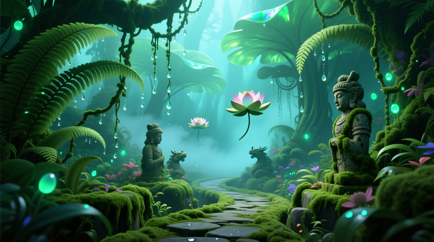 the exotic green garden