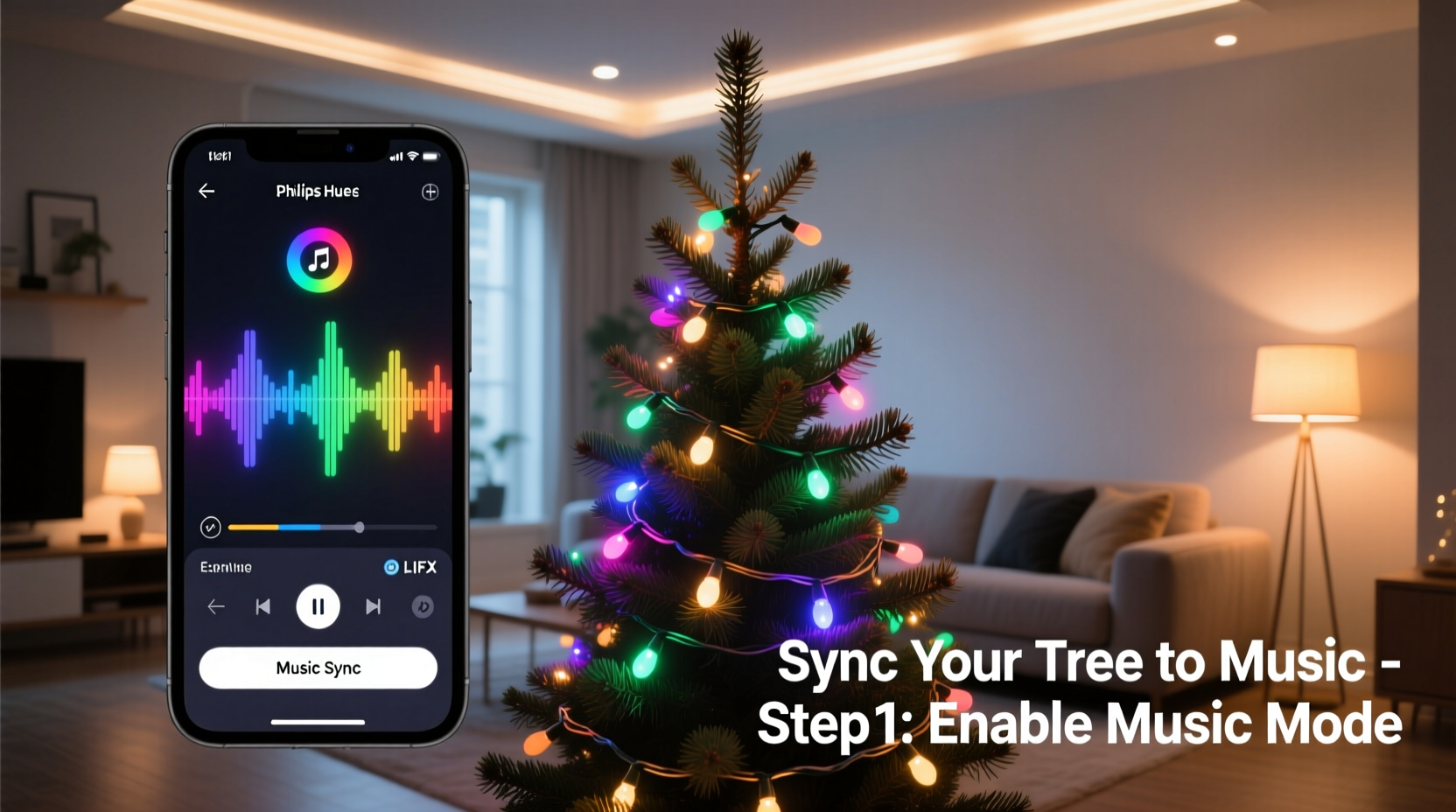 how to sync your christmas tree lights with music using smart home tech