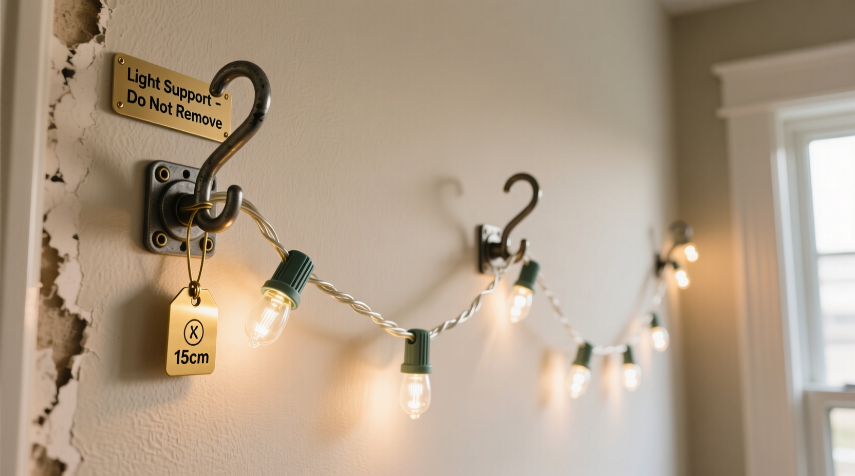how to use command hooks creatively to hang lights on rental walls