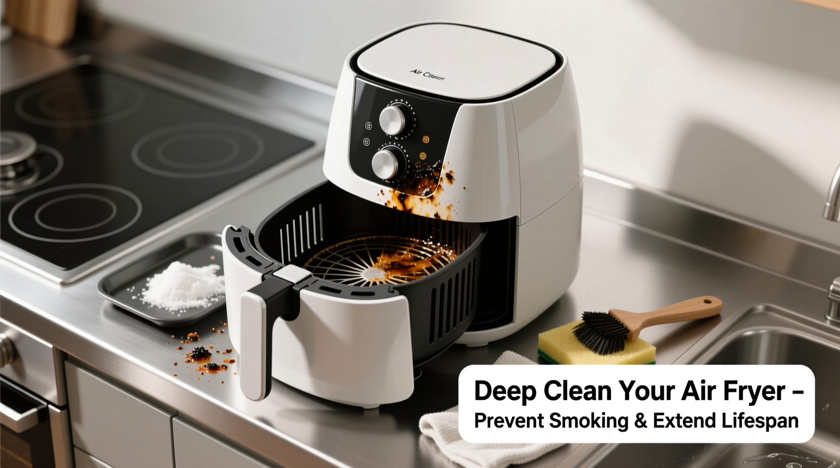 how to deep clean your air fryer when it starts smoking unexpectedly