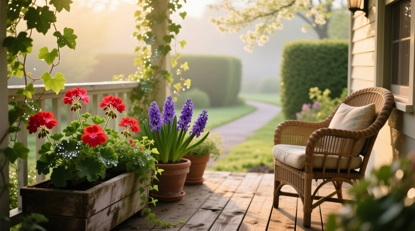 spring porch plants