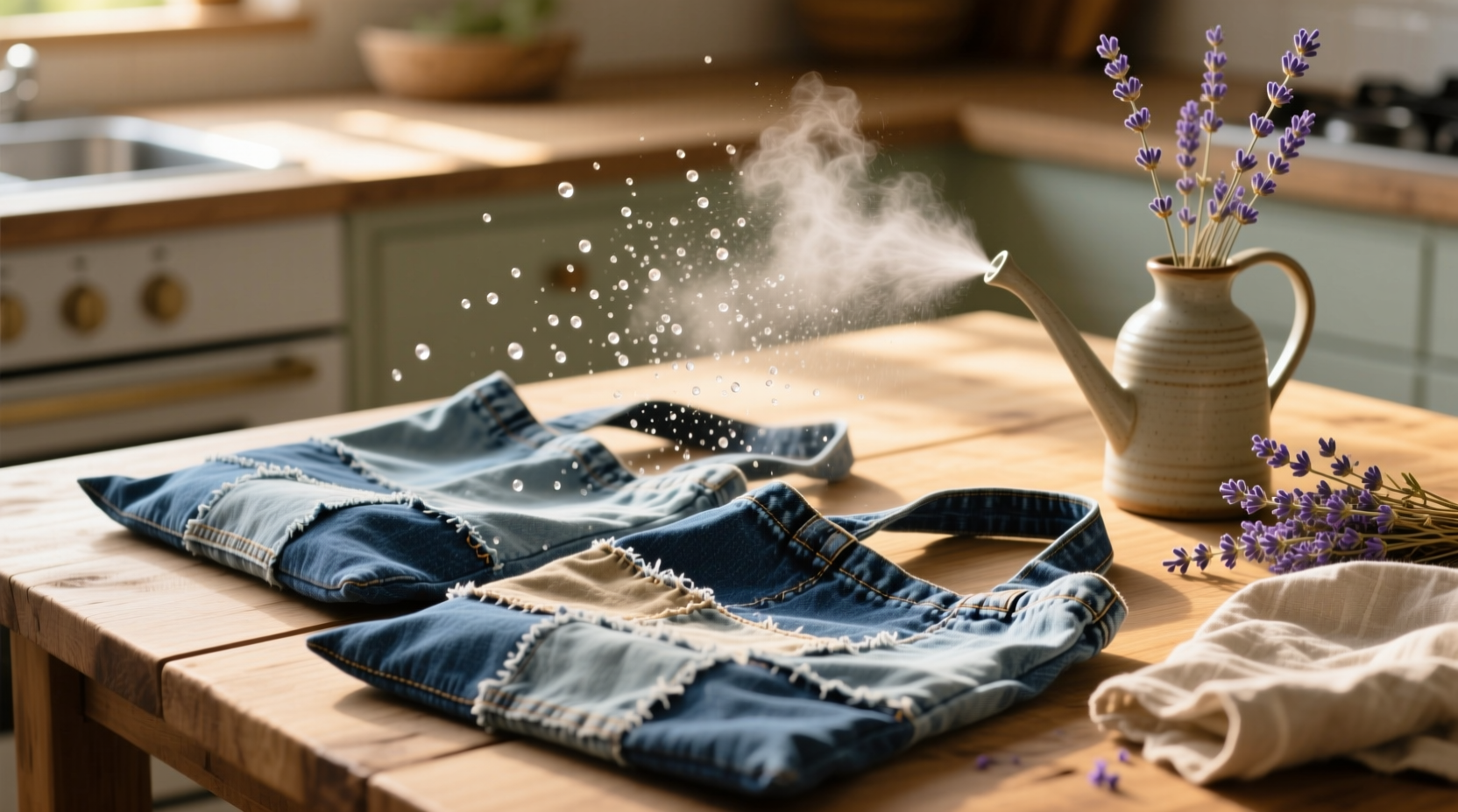 eco friendly cleaning tips for denim grocery bags