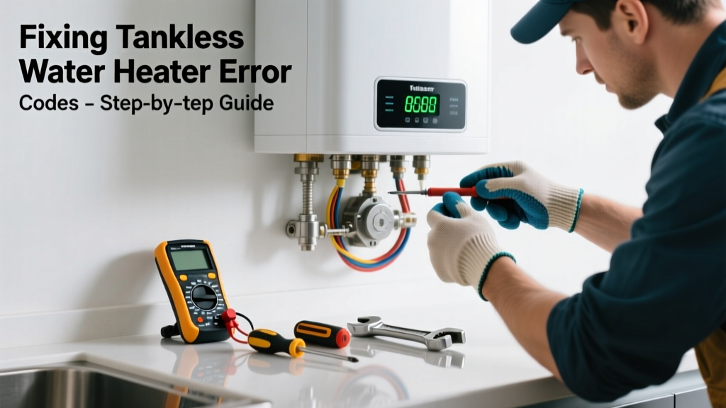 Fixing Tankless Water Heater Error Codes in Kitchen