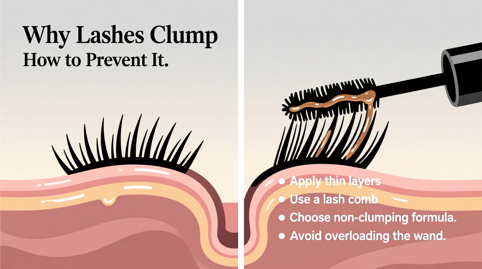 why do my eyelashes clump when i apply mascara and how to avoid it