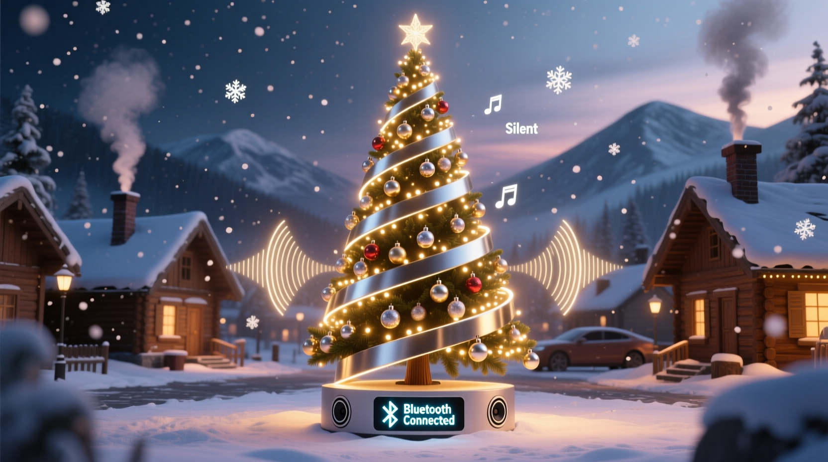 bluetooth enabled christmas trees that play carols on command