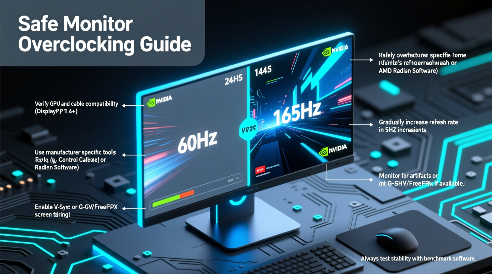 how to safely overclock your monitor refresh rate for smoother gaming
