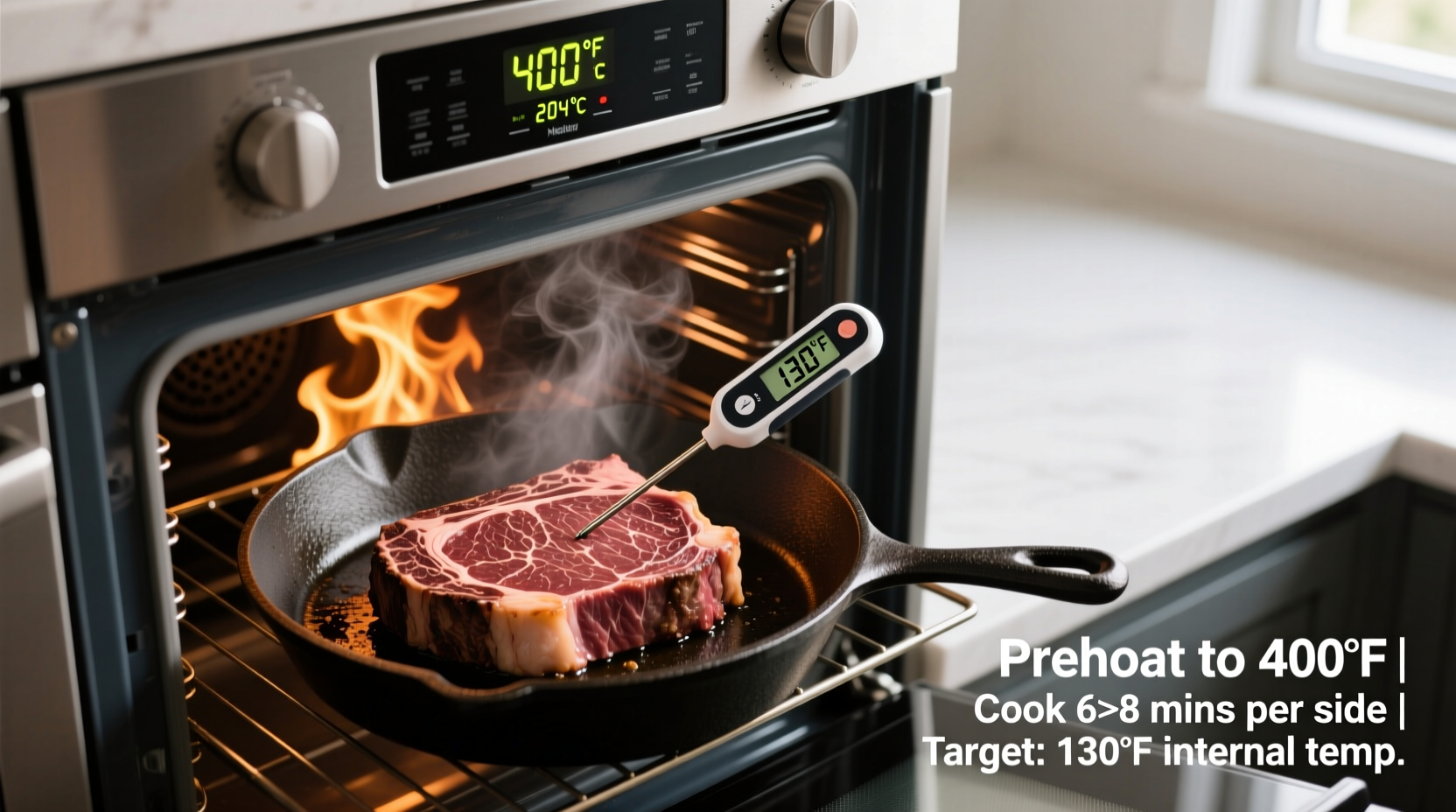 what temp to cook steak in oven