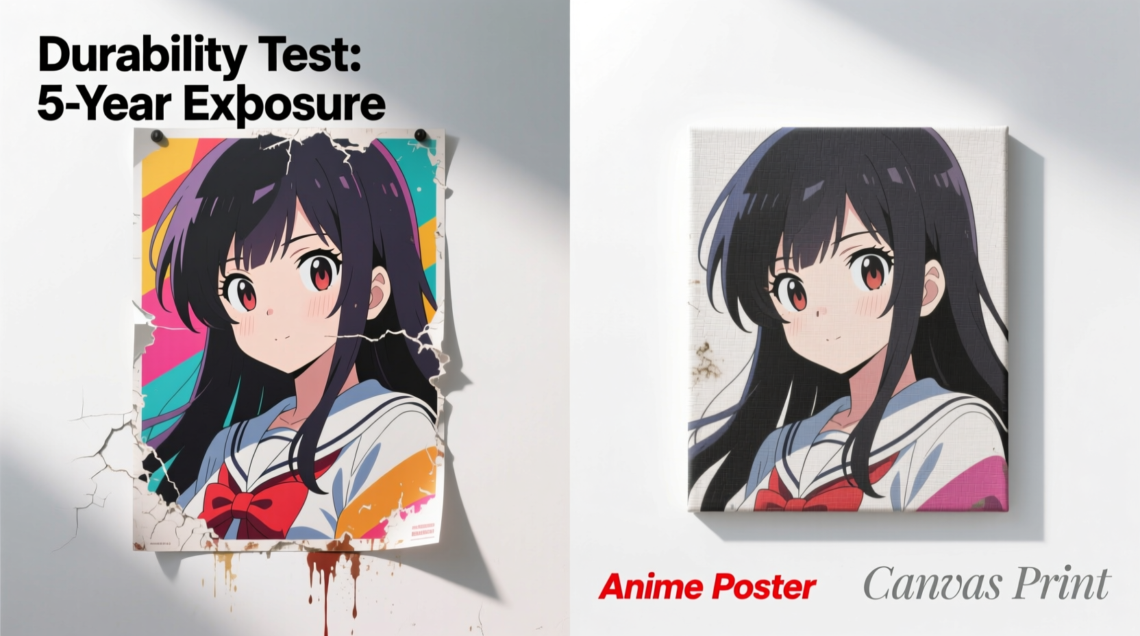 anime posters vs canvas prints which holds up better over time