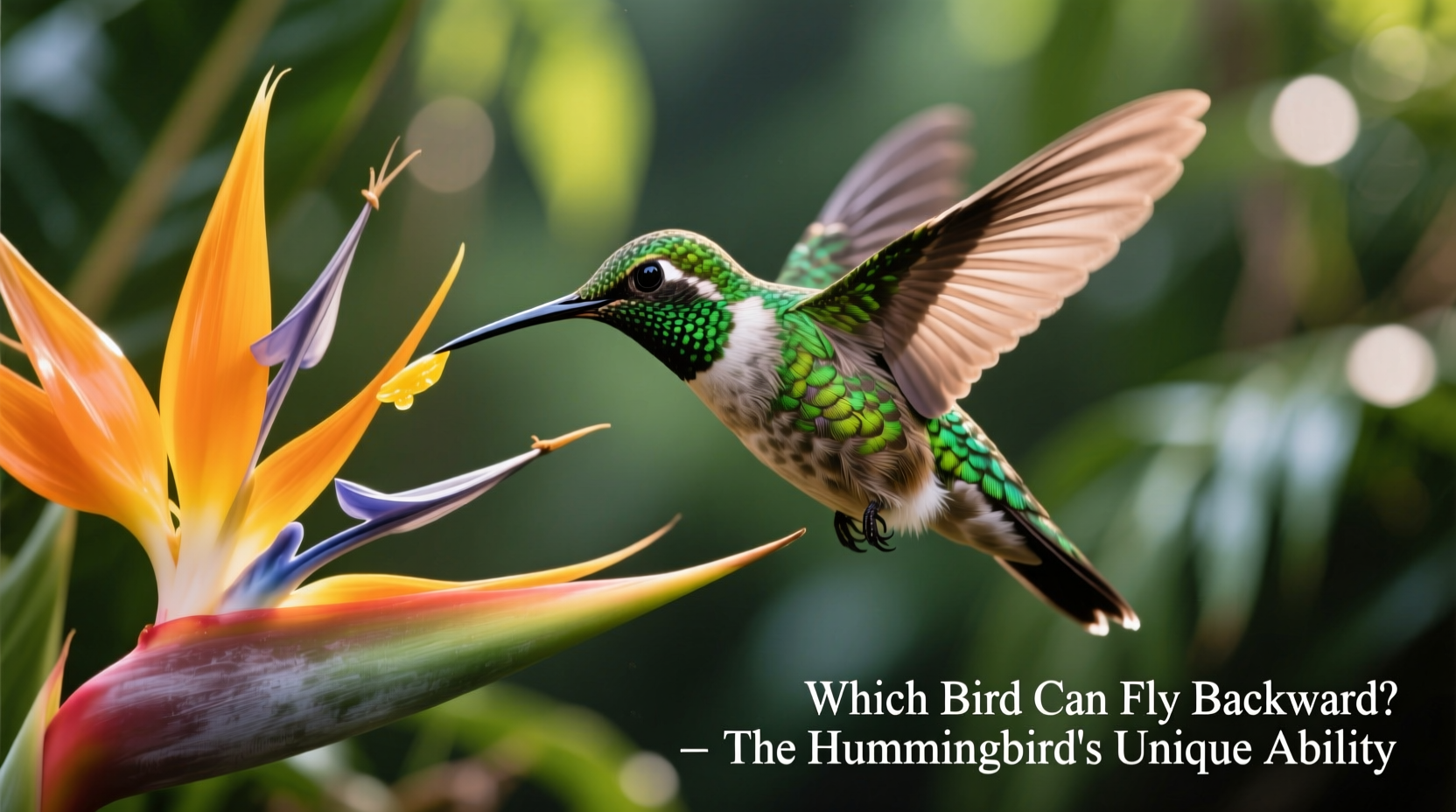 which bird can fly backward