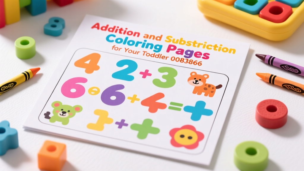 Addition and Subtraction Coloring Pages for Your Toddler: Developmentally Appropriate Math Practice with Safety-First Design