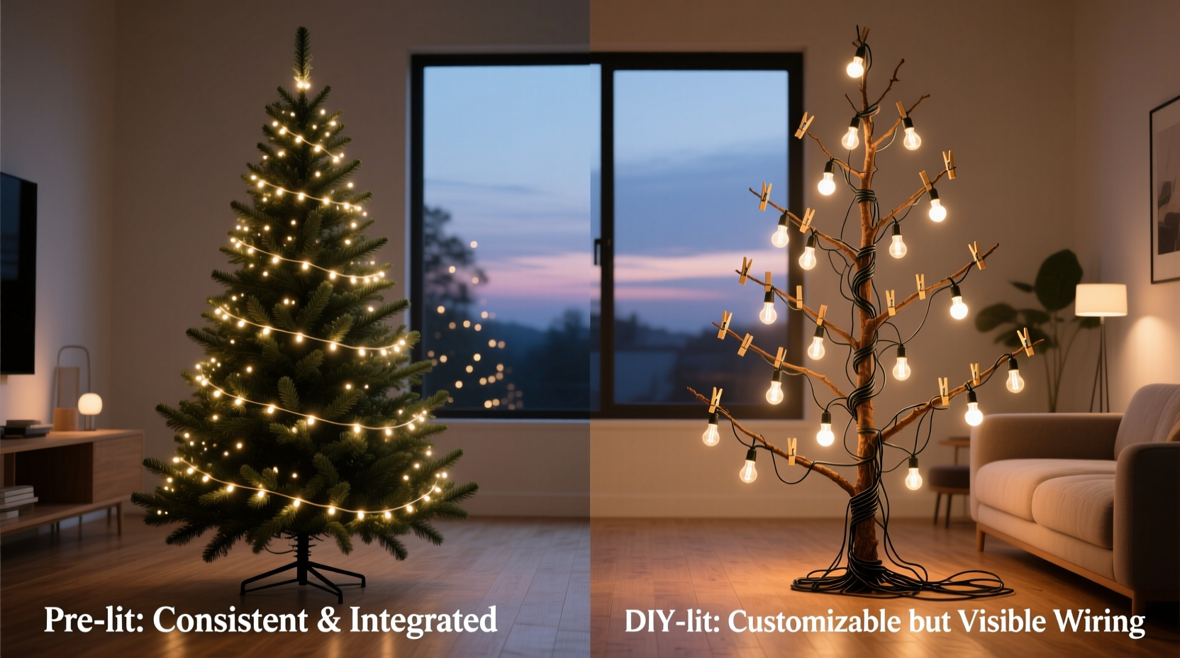is a prelit artificial tree less customizable than one you light yourself