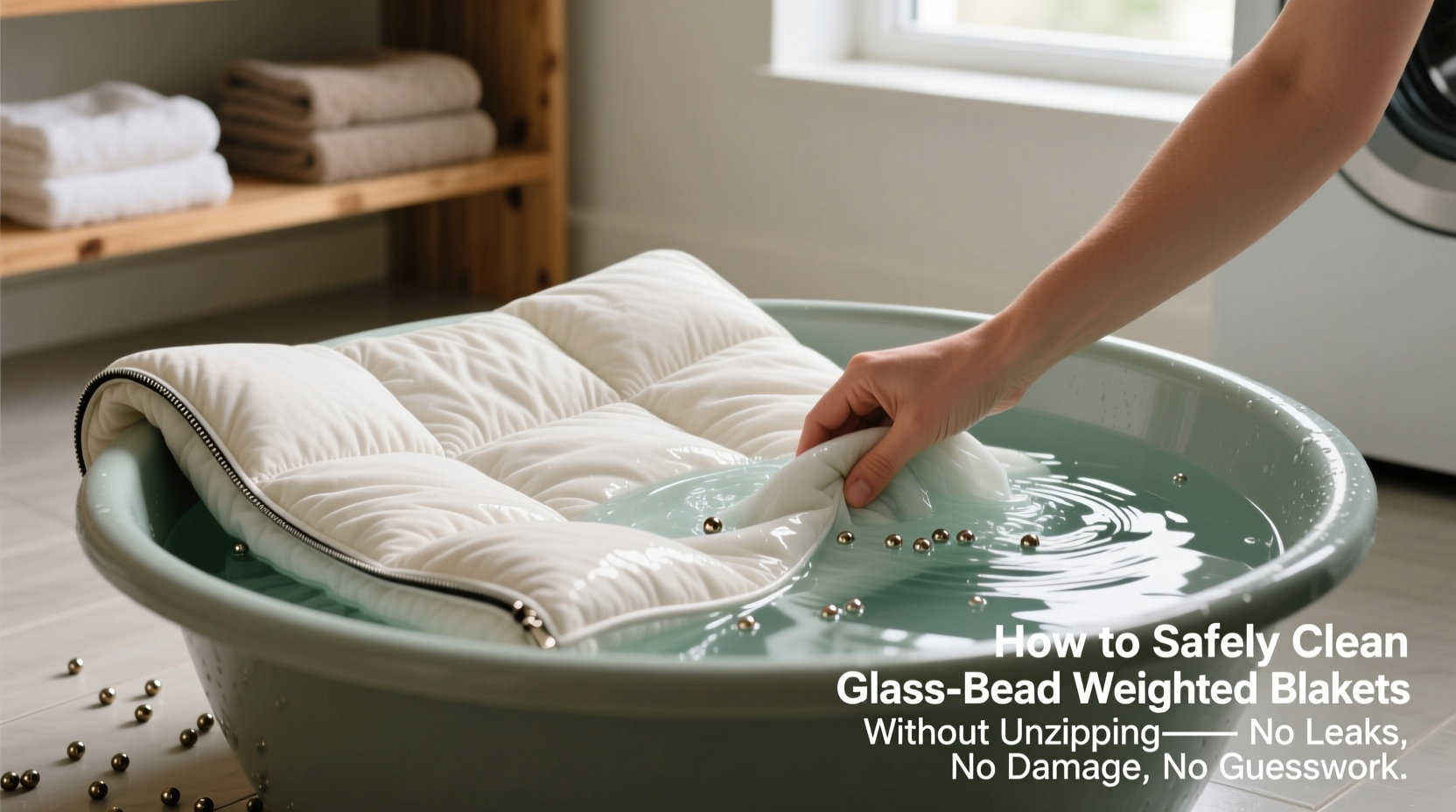 how to clean glass bead weighted blankets safely