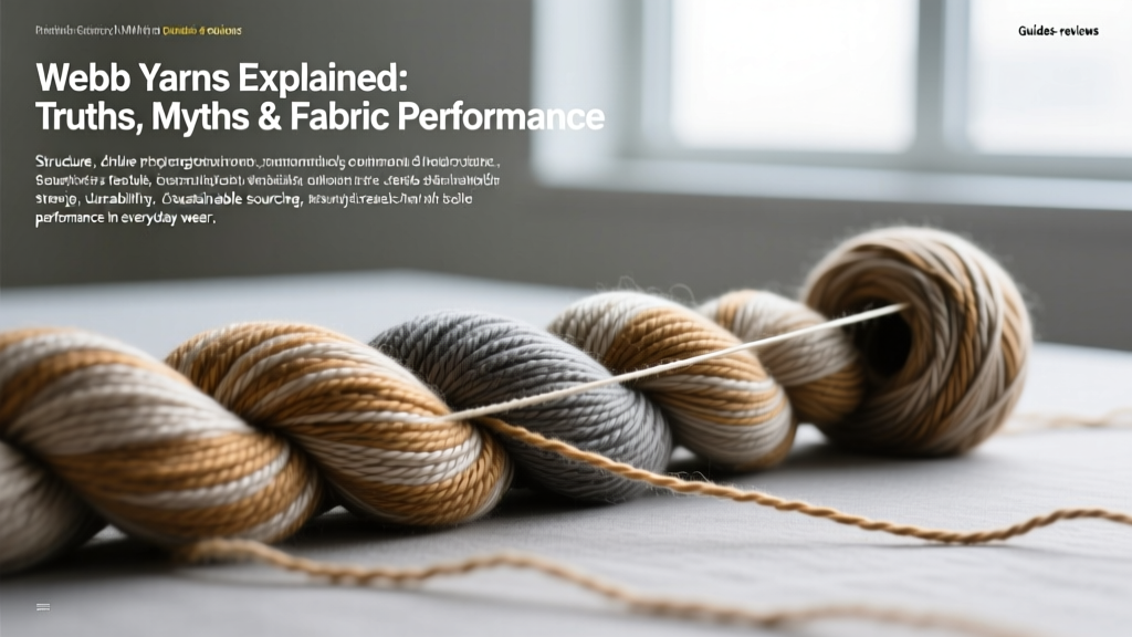 Webb Yarns Explained: Truths, Myths & Fabric Performance