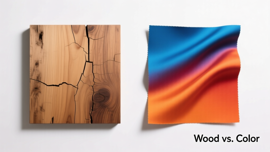 Wood and Colors Compared: How Species, Finishes, and Pigments Shape Kitchen Design Decisions