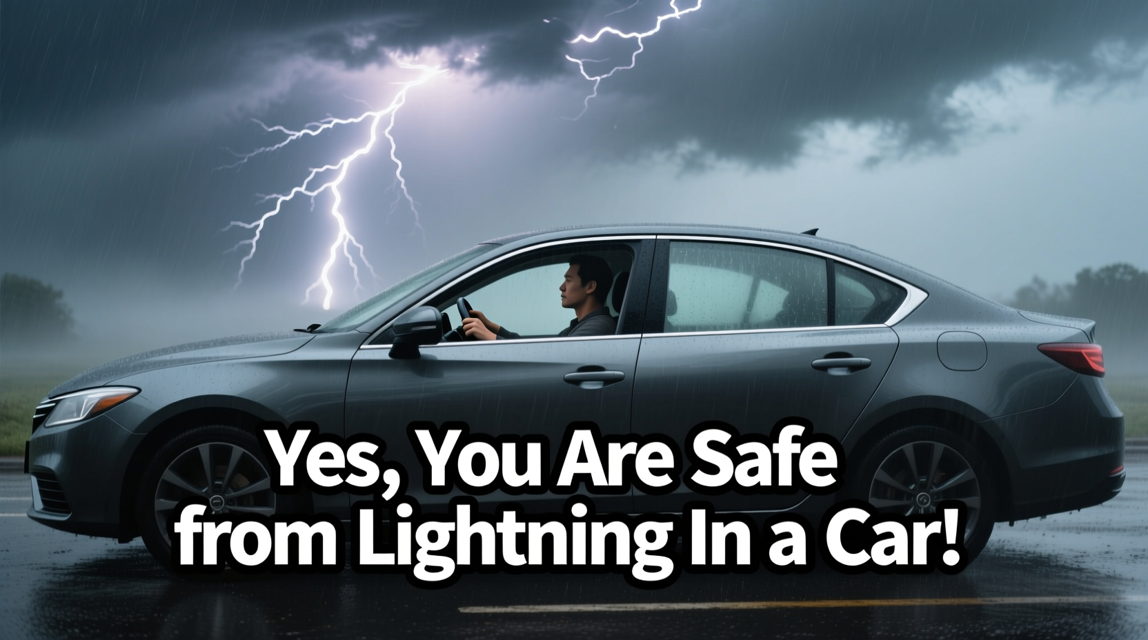 are you safe from lightning in a car