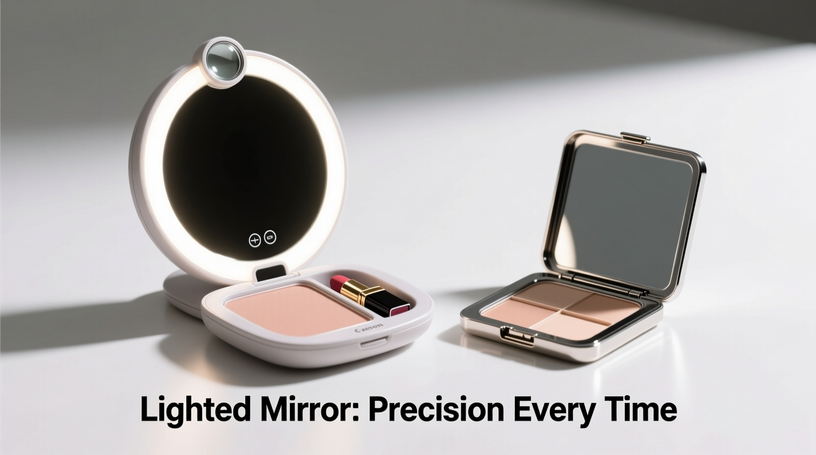 compact mirror with light vs regular pocket mirror which helps with on the go makeup