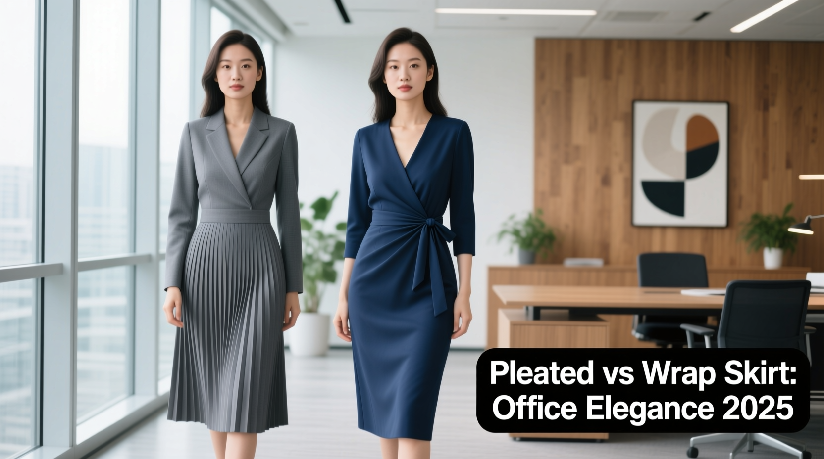 pleated skirt vs wrap skirt which is more office appropriate in 2025