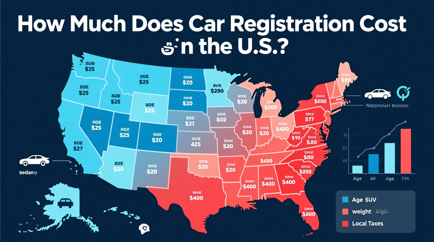 how much will registering my car cost