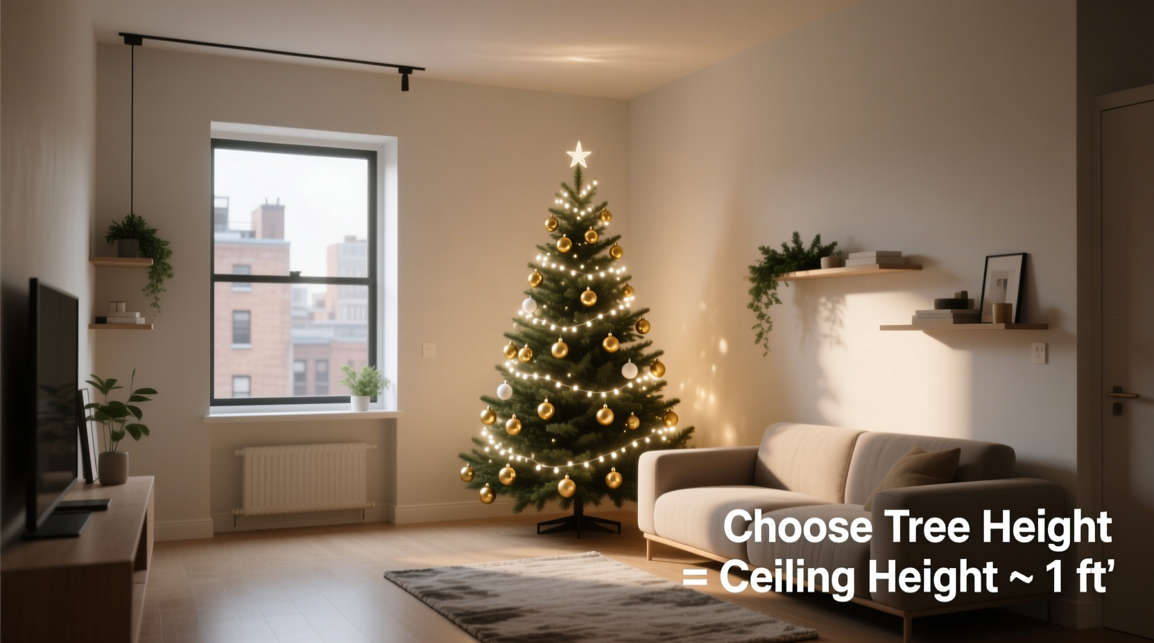 how to choose the right size christmas tree for small apartments and tiny spaces