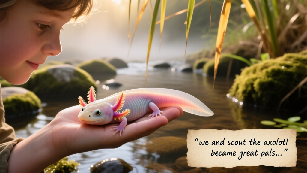"We and Scout the axolotl became great pals..."