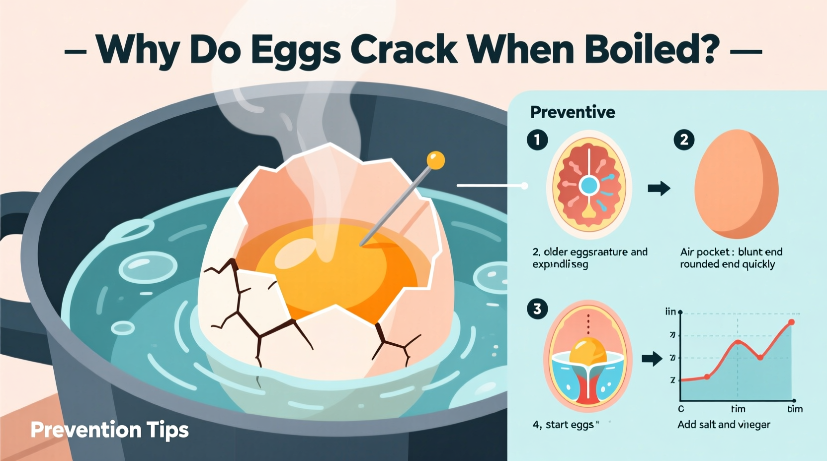why do eggs sometimes crack when boiling and how to prevent it
